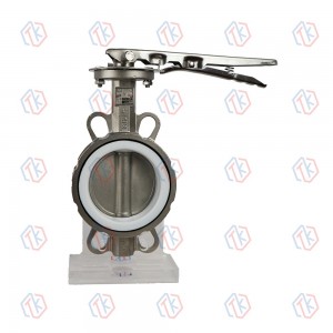 不銹鋼手柄對(duì)夾蝶閥